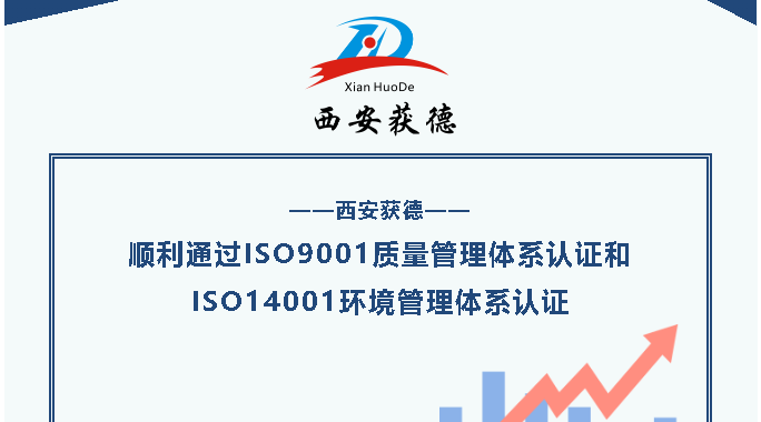 順利通過ISO9001質(zhì)量管理體系認(rèn)證和ISO14001環(huán)境管理體系認(rèn)證